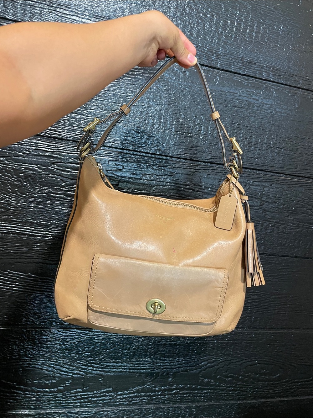 🍒 COACH Vintage 22381 Handbag Legacy Leather Courtney Hobo 2-Way Shoulder Bag